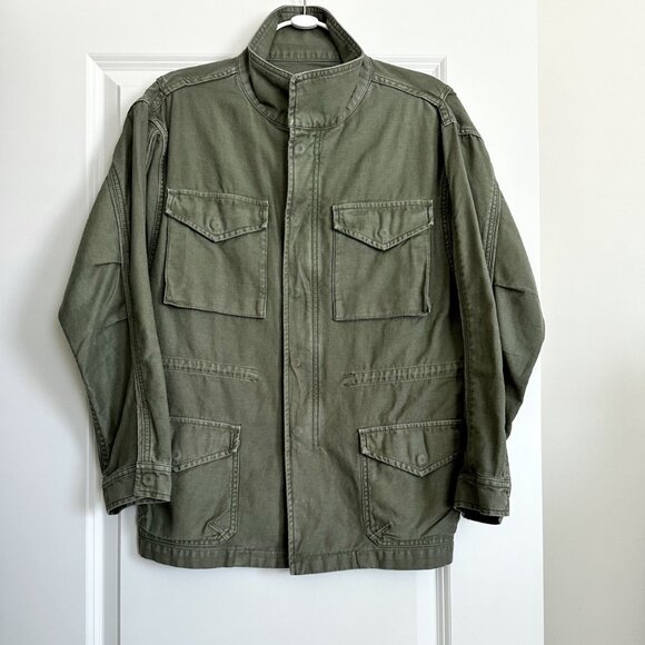FRAME Women's Military Green Cotton Utility Jacket Size S - Picture 1 of 9